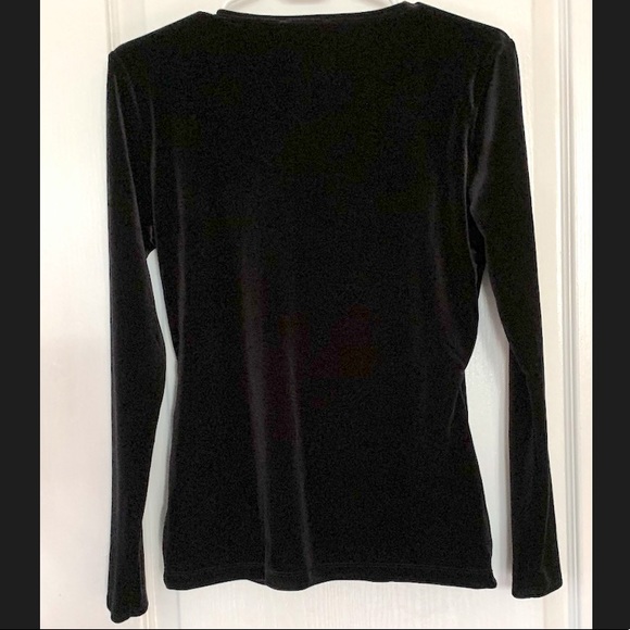 NWT J. CREW VELVET WRAP TOP - Picture 4 of 5